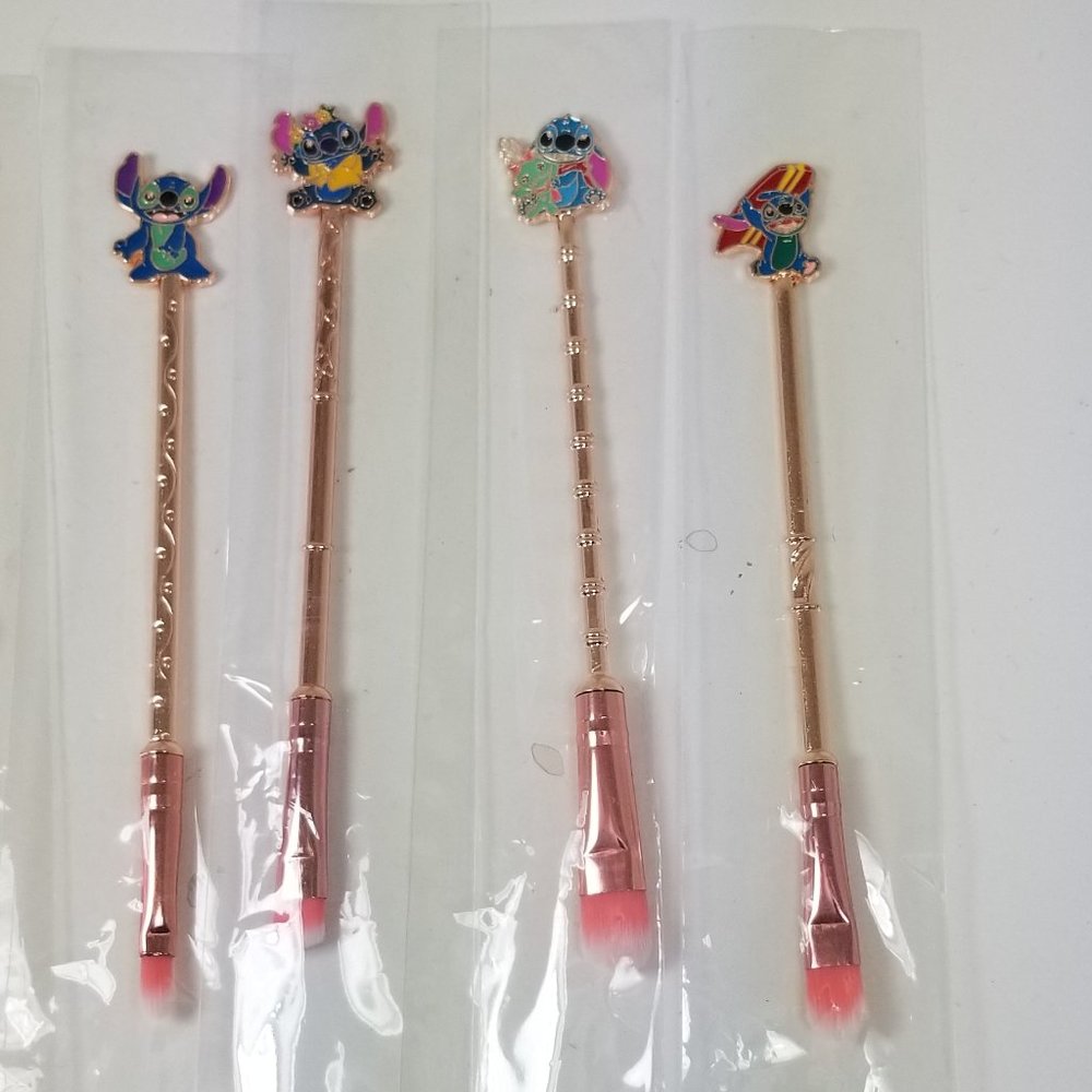 Stitch makeup brushes set of 5 enamel  great quality - Picture 6 of 10